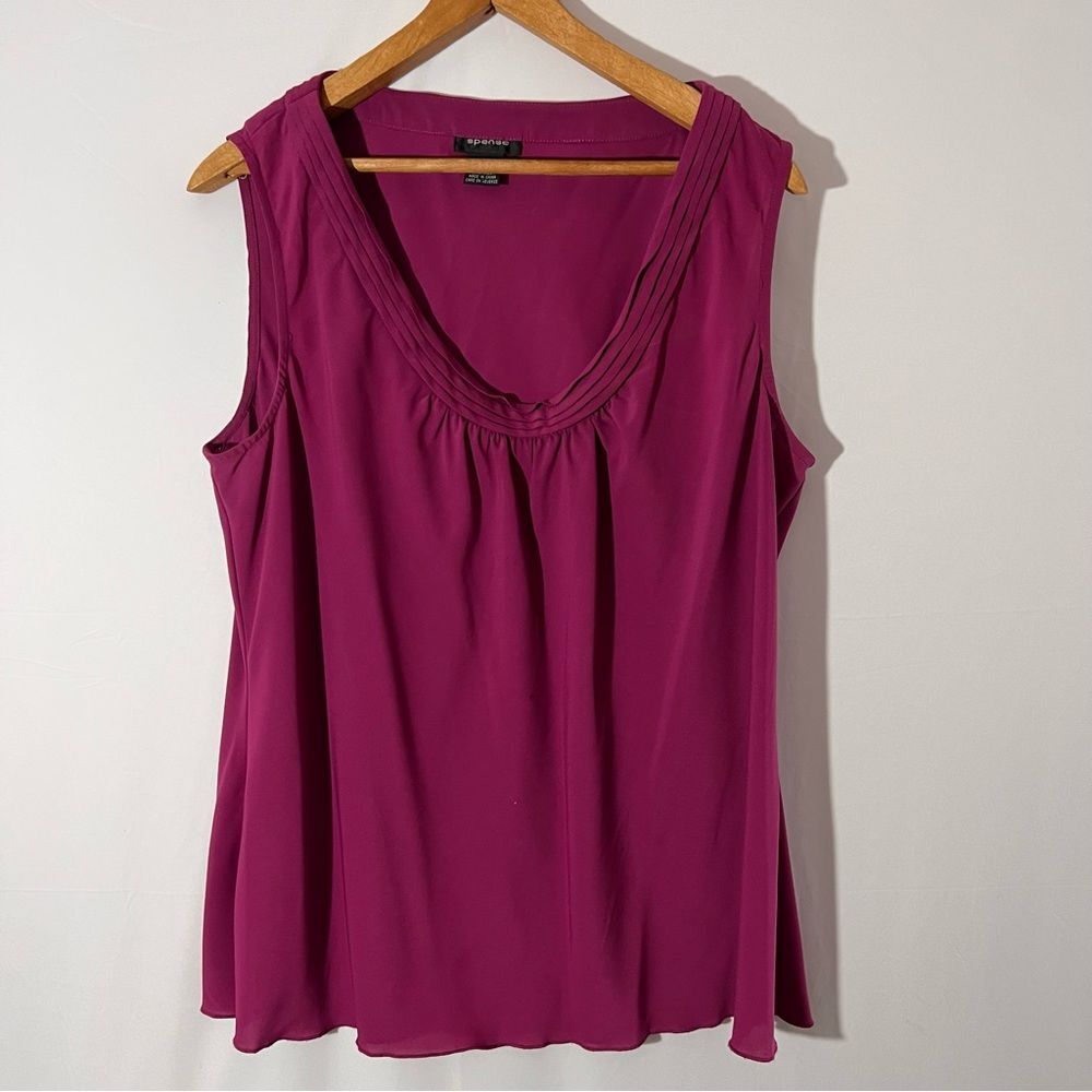 Spense Purple Cami Tank Top Large